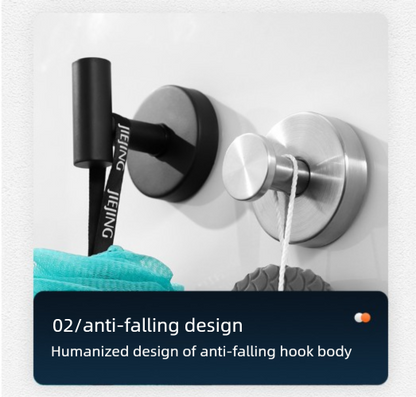 Stainless Steel Vacuum Suction Cup Hook Rack 3-Hook Silver Wall Mounted Towel Rail for Bathroom and Kitchen No Drilling Required
