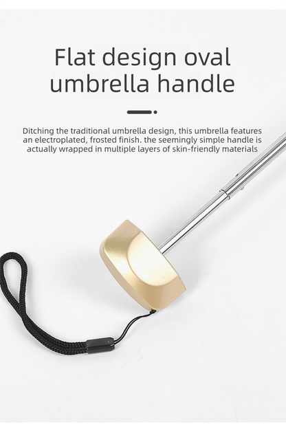 Compact Mini Pocket Umbrella UPF50+ Sun Protection Lightweight Travel Parasol - Windproof 5-Fold Rain Shade with Flat Gold Handle (Forest Green)