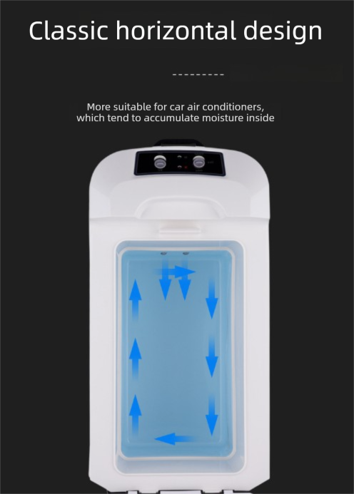 10L Portable Electric Cooler & Warmer Car Fridge with Digital Display 12V/240V Dual Power for Camping Road Trips & Home Office Brown.