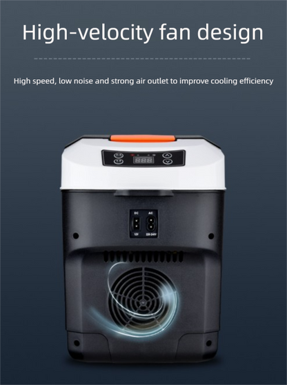 10L Portable Electric Cooler & Warmer Car Fridge with Digital Display 12V/240V Dual Power for Camping Road Trips & Home Office Brown.