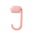 Cartoon Elephant Desk Side Bag Hook Pink Portable Adhesive Schoolbag Hanger No-Drill Movable Table Hook for Students and Office.