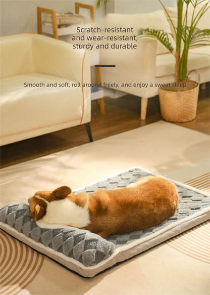 Thickened Soft Pet Bed Mat M Size Coffee-milk Comfortable Dog Sleeping Pad Washable Cushion for Medium Dogs and Cats All Season Home Decor