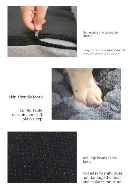 Thickened Soft Pet Bed Mat M Size Coffee-milk Comfortable Dog Sleeping Pad Washable Cushion for Medium Dogs and Cats All Season Home Decor
