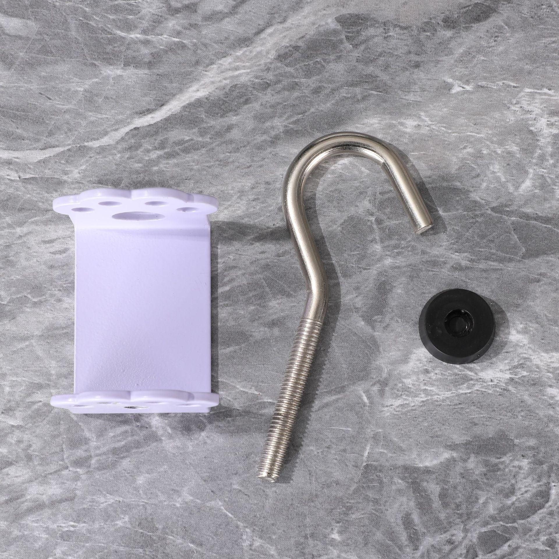 Macaron Paw Table Side Hook 2-Piece Set Adjustable Desk Hanging Clamp No-Drill Portable Bag Hook Light Purple.