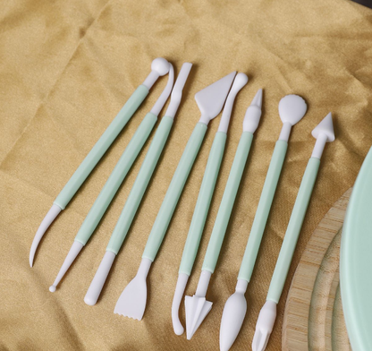 207 Pieces Cake Decorating Kit with Nordic Blue Revolving Turntable Icing Tips and Spatulas Complete Baking Tool Set