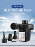 Electric Air Pump AC 220V-240V Portable Quick Inflator Deflator with 3 Nozzles for Air Mattress Pool Floats Vacuum Storage Bags AU Plug.