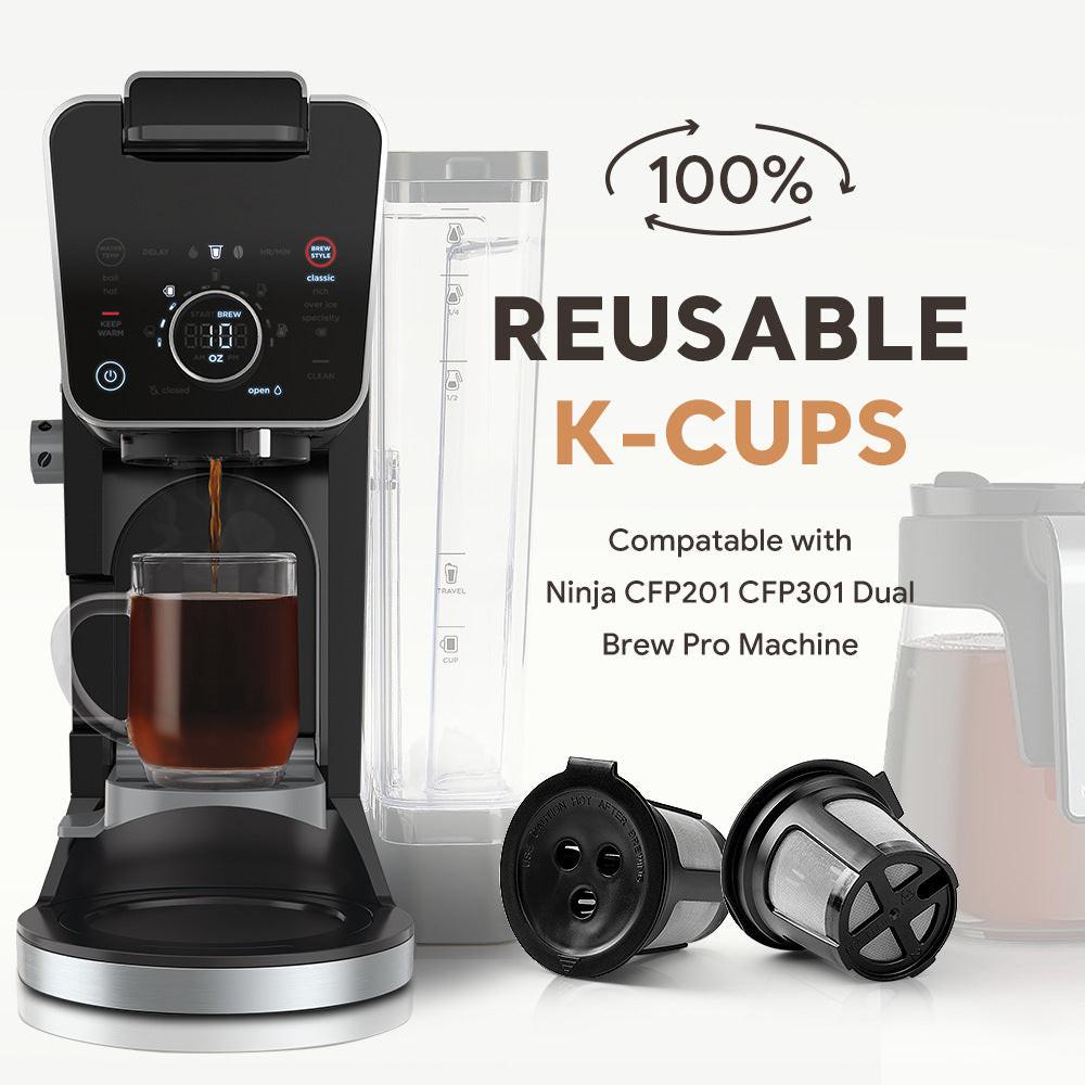 Reusable K-Cup Coffee Pod Filter for Ninja Dual Brew Coffee Makers Triple Hole Capsule Shell UA2227.