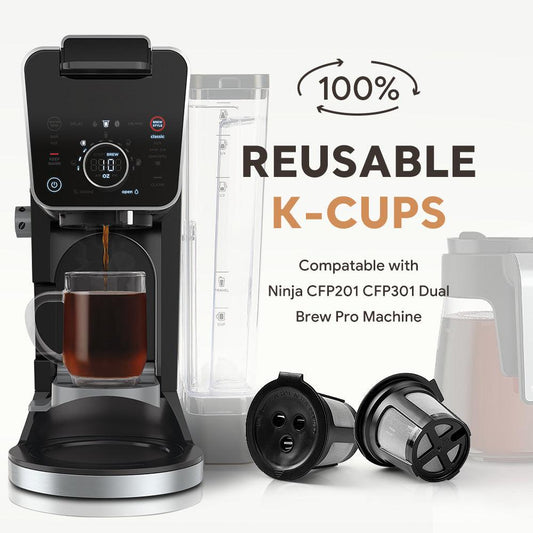Reusable K-Cup Coffee Pod Filter for Ninja Dual Brew Coffee Makers Triple Hole Capsule Shell UA2227.