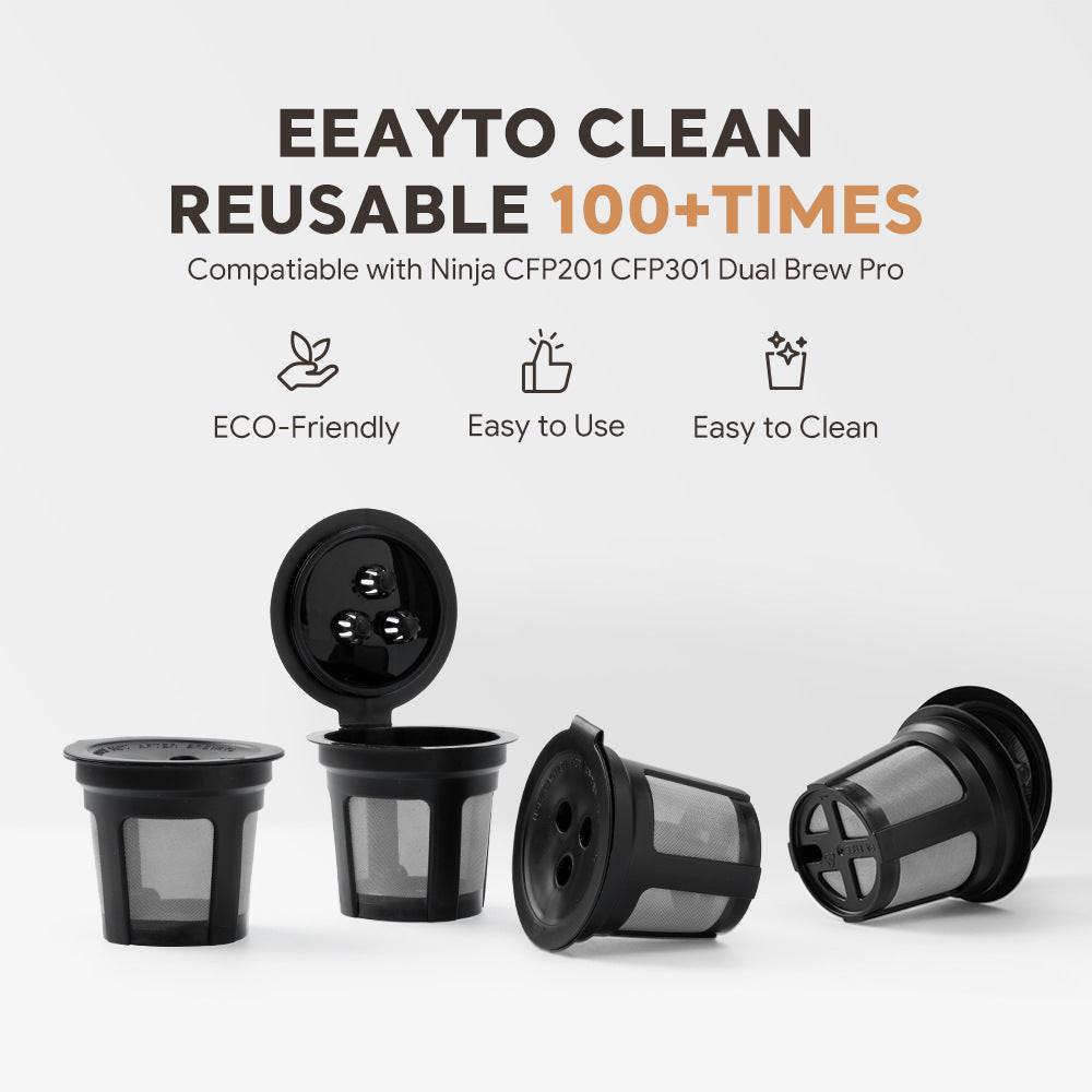Reusable K-Cup Coffee Pod Filter for Ninja Dual Brew Coffee Makers Triple Hole Capsule Shell UA2227.