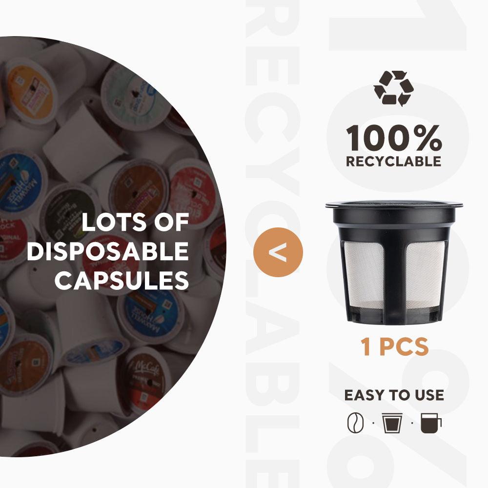 Reusable K-Cup Coffee Pod Filter for Ninja Dual Brew Coffee Makers Triple Hole Capsule Shell UA2227.