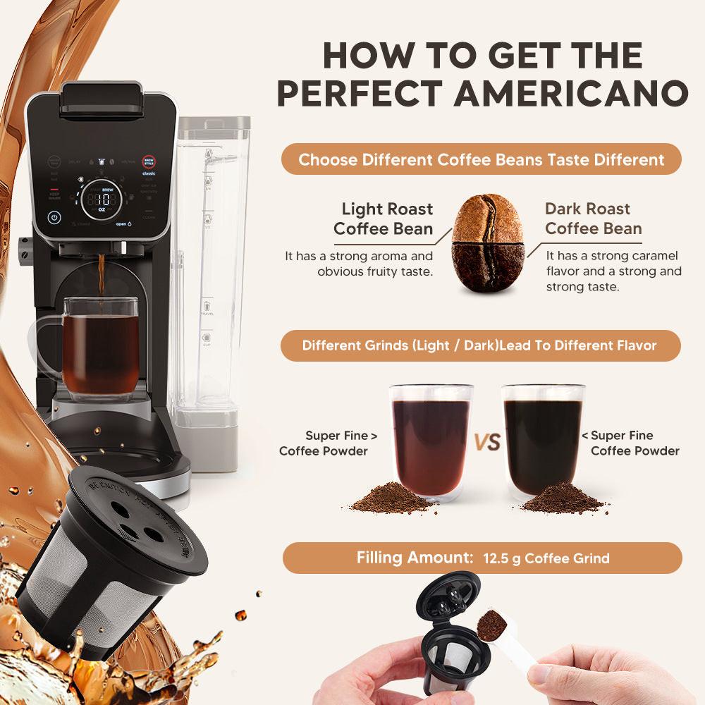 Reusable K-Cup Coffee Pod Filter for Ninja Dual Brew Coffee Makers Triple Hole Capsule Shell UA2227.