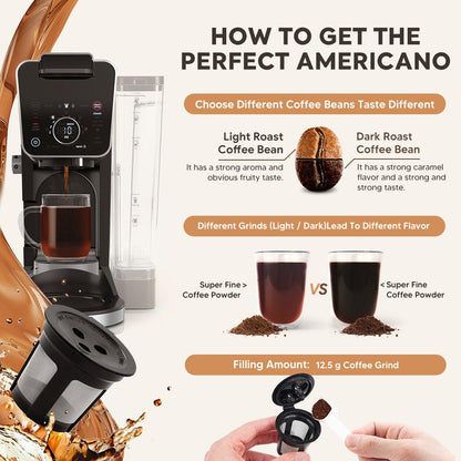 Reusable K-Cup Coffee Pod Filter for Ninja Dual Brew Coffee Makers Triple Hole Capsule Shell UA2227.