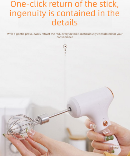 Compact Electric Handheld Egg Whisk Multi-Function Automatic Cream Whipper and Food Mixer J-7 Green Single Head 1-Speed