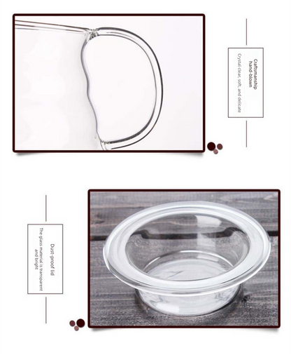 600ml Borosilicate Glass Coffee Server - Heat Resistant "Cloud" Pour Over Carafe with Lid - Large Drip Coffee Sharing Pot for Home & Office (2-4 Cups)