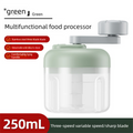 Manual Garlic Chopper & Food Processor 250ml Portable 3-Speed Hand-Crank Mincer – Green Large Capacity Edition