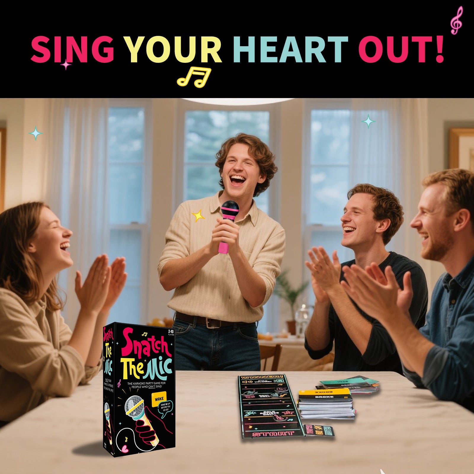 Grab The Mic Music-Party Game - High-Energy Family & Social Interactive Game for All Ages.