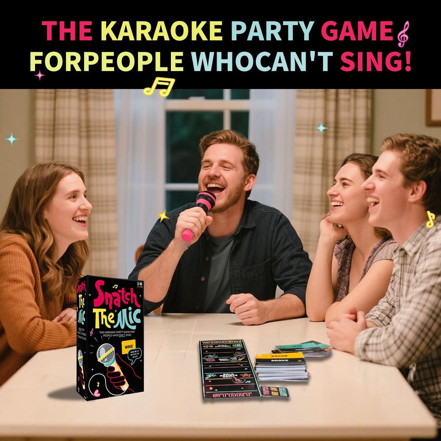 Grab The Mic Music-Party Game - High-Energy Family & Social Interactive Game for All Ages.