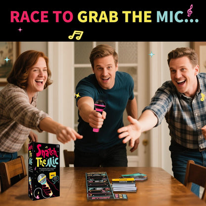Grab The Mic Music-Party Game - High-Energy Family & Social Interactive Game for All Ages.