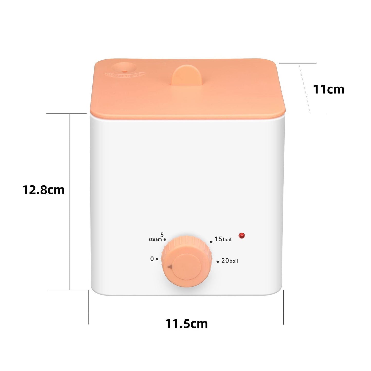 Pink Portable 2-in-1 High-Temperature Steam & Boiling Sterilizer for Silicone Period Cups - Automatic One-Button Sanitizer Hygiene Device