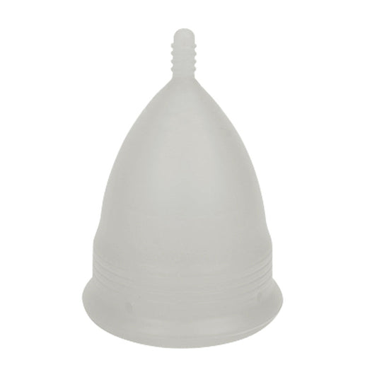 2PCS Reusable Medical Grade Silicone Menstrual Cup(S Size) & 2PCS Matching Sterilizer Box - Microwave Safe Disinfector Case, Heat Resistant 130°C (White Set)