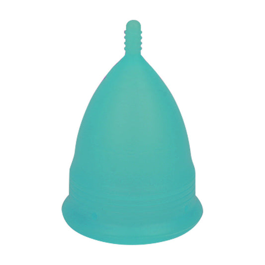 2PCS Reusable Medical Grade Silicone Menstrual Cup(S Size) & 2PCS Matching Sterilizer Box - Microwave Safe Disinfector Case, Heat Resistant 130°C (Blue Set)