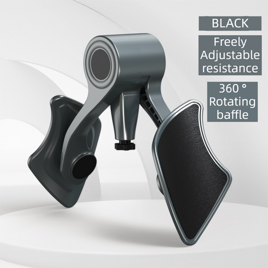 2-in-1 Black Kegel Trainer for Glute Lifting & Leg Toning - Adjustable Resistance & 360Â° Rotating Baffles for Postpartum Recovery & Pelvic Health.