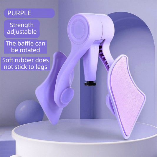 2-in-1 Purple Kegel Trainer for Glute Lifting & Leg Toning - Adjustable Resistance & 360Â° Rotating Baffles for Postpartum Recovery & Pelvic Health.