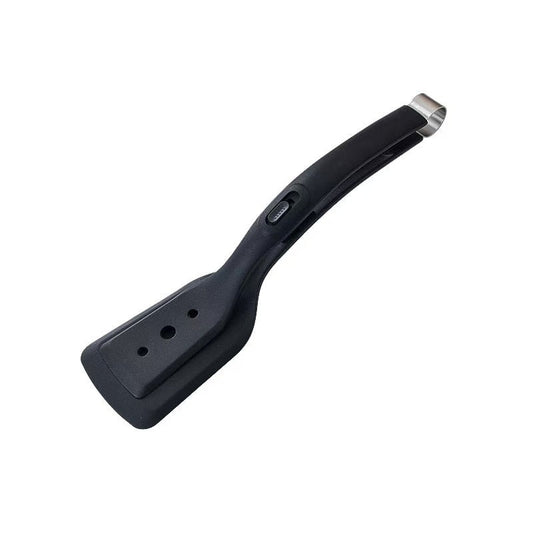 2-in-1 Black Silicone Spatula Tongs with Locking Clip & Oil Drainage - Non-Stick Heat Resistant Food Flipper & Kitchen Clamp