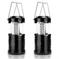 2-Pack 30LED Portable Handheld Collapsible Camping Lantern - Ultra-Bright 360Â° Emergency Tent Light for Hiking, Fishing & Power Outages.