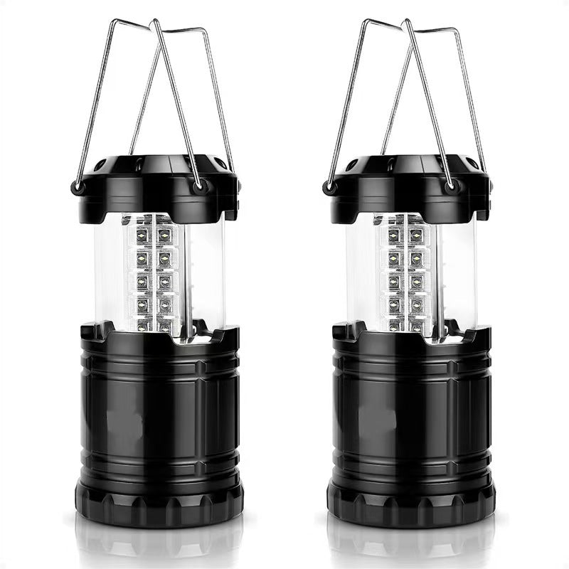 2-Pack 30LED Portable Handheld Collapsible Camping Lantern - Ultra-Bright 360Â° Emergency Tent Light for Hiking, Fishing & Power Outages.
