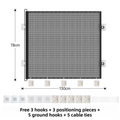 78X130CM Black Retractable Mesh Safety Gate for Pets & Babies - Scratch-Resistant Indoor/Outdoor Security Barrier, No-Drill Installation