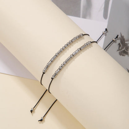 Stainless Steel Morse Code Bracelet(16-26cm) with Secret Message Family - Meaningful Gift for Best Friends, Sisters & Family.