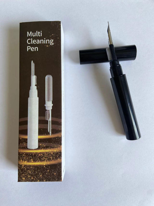 3-in-1 Black Bluetooth Earbuds Cleaning Pen (2-Pack) - Soft Brush & Metal Tip for Deep Crevice Cleaning.