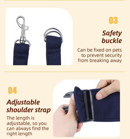 Pink Lightweight Breathable Pet Crossbody Bag with Adjustable Padded  Strap & Reversible Double-Sided Design