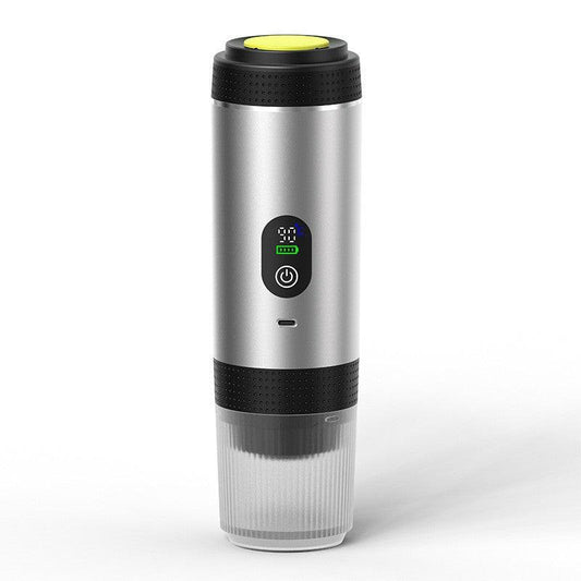Sliver 3-in-1 Portable Espresso Maker with Self-Heating and One-Touch Cold Hot Brew - Smart Digital Display & 20Bar High Pressure for Rich Crema.