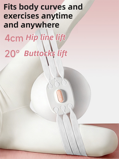 Purple 3-Level Resistance Pelvic Floor & Inner Thigh Trainer - Multi-Function Kegel Exercise Set with 25cm Yoga Ball & 3-Pair Resistance Rope.