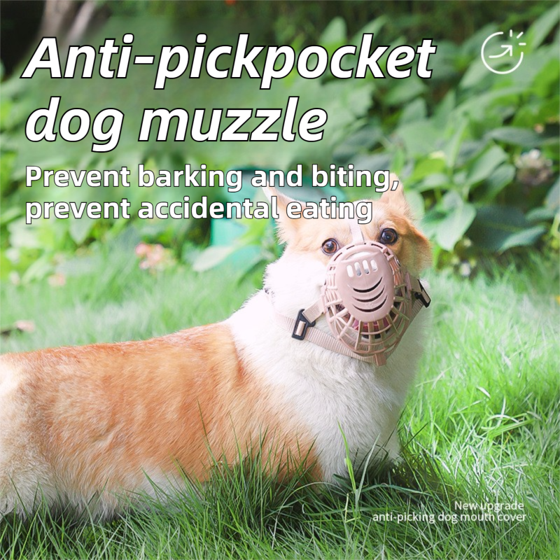 Anti-Biting & Anti-Foraging Dog Muzzle - Breathable & Soft TPE Safety Mask with Secure Straps (#1 Fits 3kg )