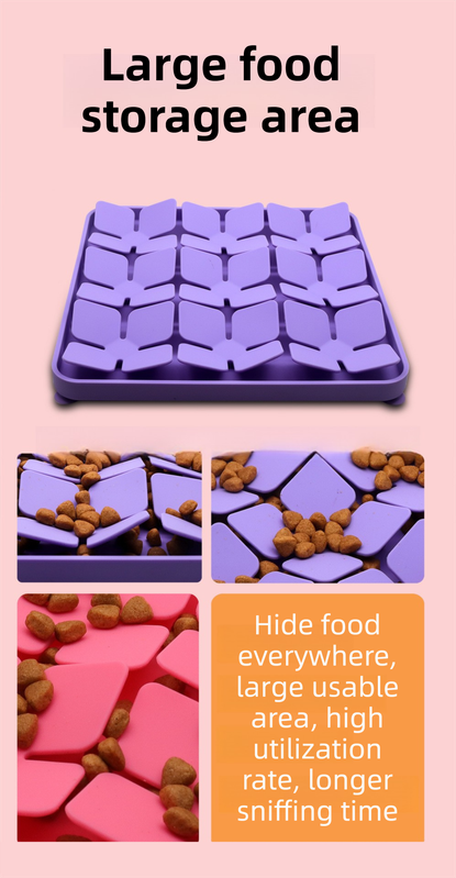 Black Food-Grade Silicone Pet Lick Mat for Perfect Distraction - 3D Textured Slow Feeder & Dental-Cleanner with Powerful Suction