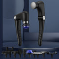 Black-Sliver Foldable Percussion Massage Gun with Hot Cold Compress & 10 Heads - 9 Speed Levels and High Frequency Vibration Full Body Muscle Relaxer