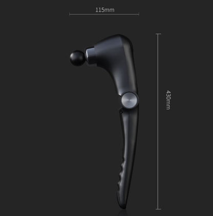 Black-Sliver Foldable Percussion Massage Gun with Hot Cold Compress & 10 Heads - 9 Speed Levels and High Frequency Vibration Full Body Muscle Relaxer