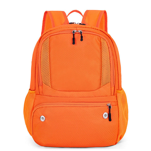24L High-Capacity Orange Basketball Backpack with Shoe Compartment & Dedicated Ball Zone - Waterproof & Durable Oxford Training Bag