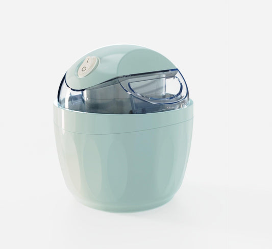 Blue 500ML Compact Electric Ice Cream Maker - Portable Quick Iced Drink Bucket & Soft Serve Machine with Rapid 15-Min Freezing.
