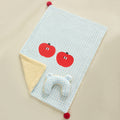 Plaid Apple Premium Soft Fleece Dog Bed Quilt & Pillow Set (M Size 60 x 40 CM) - All-Season Reversible Warm Cat Nap Pad