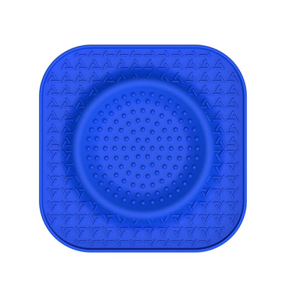 L Blue 2-Pack Premium Silicone Pet Lick Mat - Slow Feeder for Dogs and Cats with Powerful Suction Base - Anxiety Relief and Boredom Buster for Grooming and Bathing