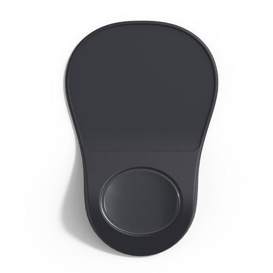 Black Ergonomic Mouse Pad with Wrist Rest Support Soft Silicone Concave Groove Design 32.5cm Non-Slip Mat for Home Office & Gaming.