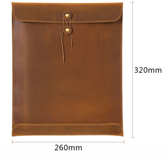 Green Premium Genuine Top Grain Leather A4 Document Folder - Vintage Handcrafted Portfolio Bag & File Organizer for Business and Office.