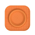 L Orange 2-Pack Premium Silicone Pet Lick Mat - Slow Feeder for Dogs and Cats with Powerful Suction Base - Anxiety Relief and Boredom Buster for Grooming and Bathing