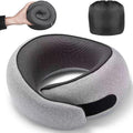 Light Grey Ergonomic Memory Foam Travel Neck Pillow - U-Shaped Support for Naps & Journeys