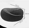 Black Ergonomic Memory Foam Travel Neck Pillow - U-Shaped Support for Naps & Journeys