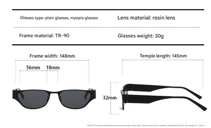Silver Frame Green Sheet Retro Cat-Eye Metal Sunglasses for Women - UV Protection Stylish Streetwear Shades